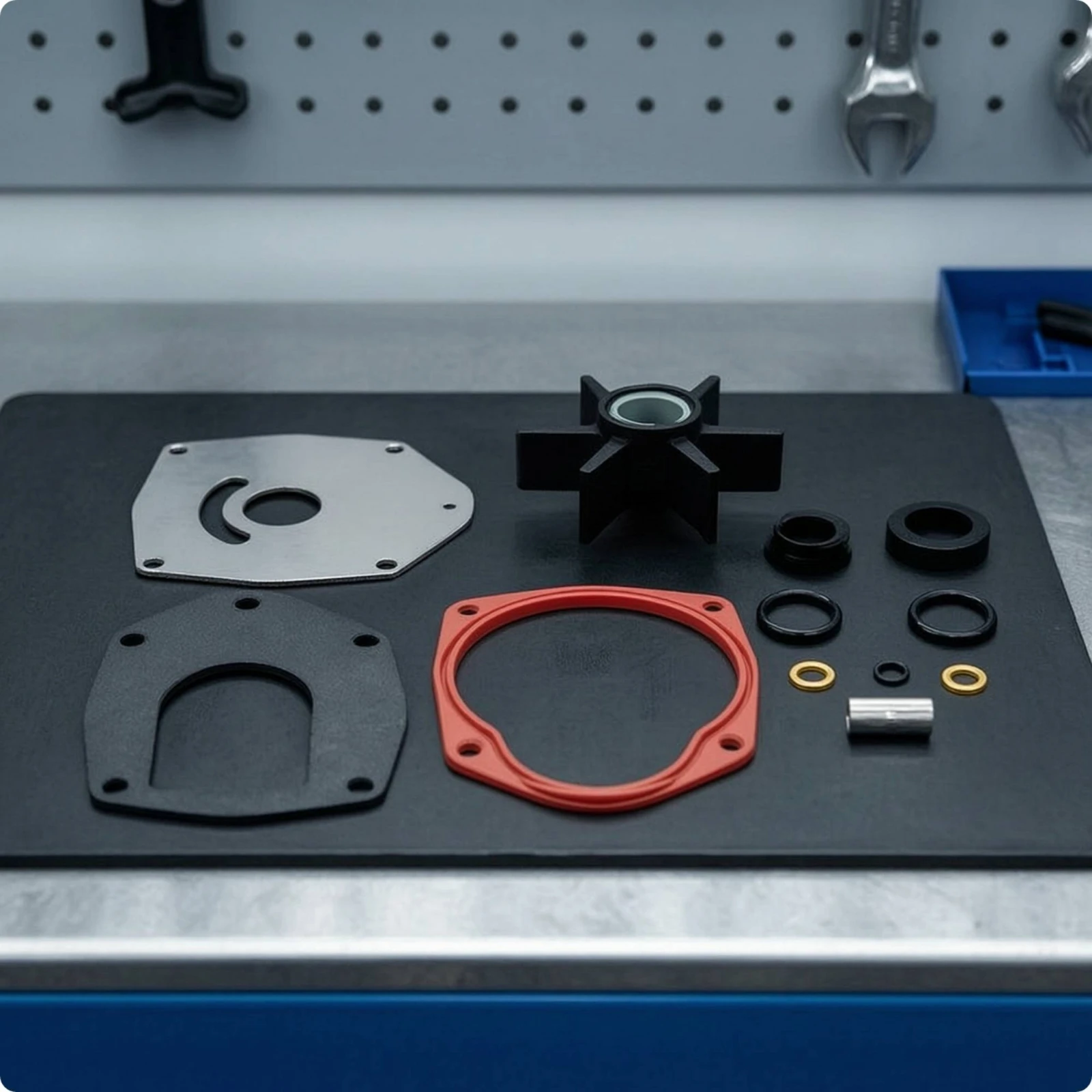 

Water Pump Rebuild Kit Impeller Service Pack for Outboard Engine Cooling System and Routine Maintenance