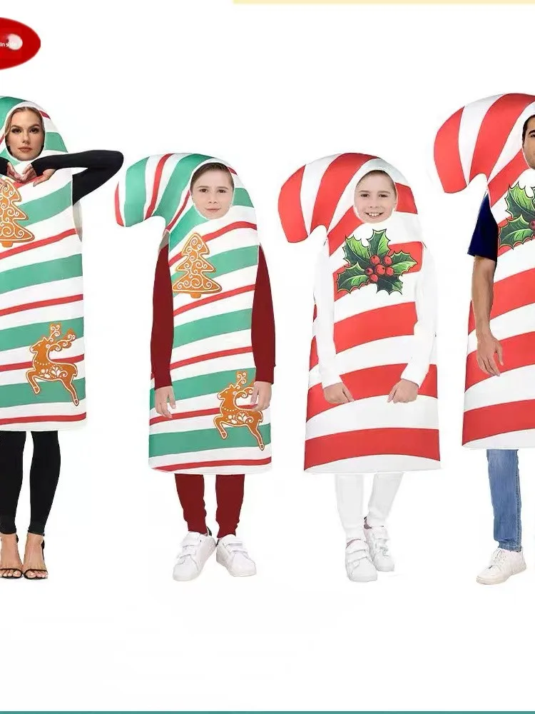 

Christmas Theme Stage Props Adult Funny Role-playing Clothes Umbrella Handle Performance Outfit Polyester Fiber 100%