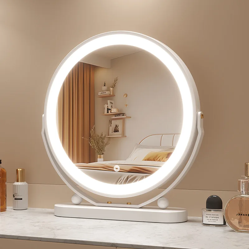 

Smart led lamp makeup mirror desktop student dormitory fill light vanity mirror home bedroom rotatable beauty mirror
