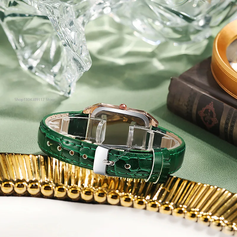 2025 여성용 빈티지 시계, 캐주얼 가죽 벨트 시계, 심플한 숙녀 작은 다이얼 쿼츠 손목시계, 럭셔리 시계 손목