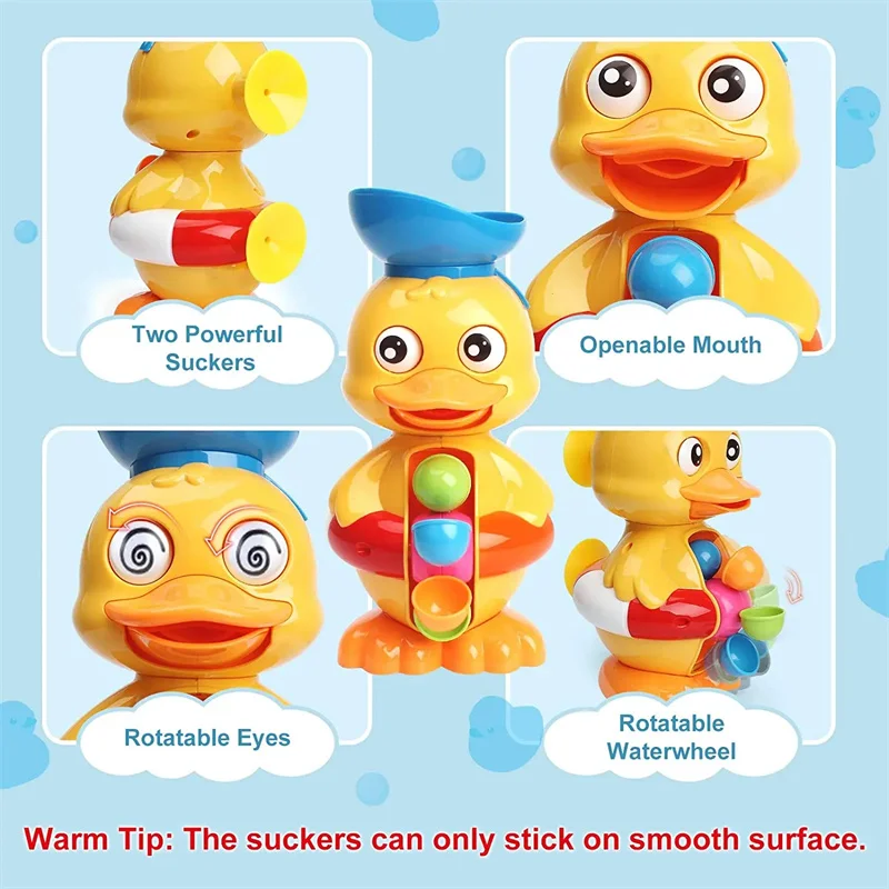 Baby Bath Toy Cartoon Rotating Bathtub Shower Toys Swimming Pool Bathroom Animal Puzzle Toys for Boys Girls Toddler Gift