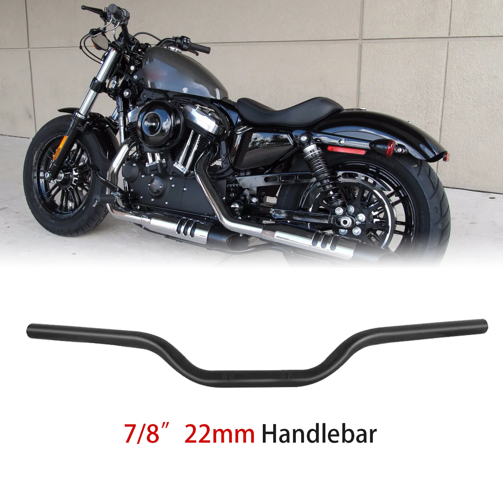 

7/8" 22mm Motorcycle Tracker Handlebar For Harley Davidson Sportster Iron 883