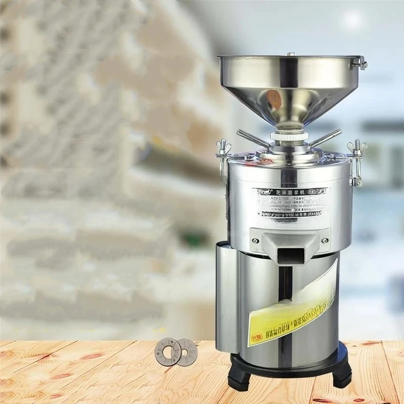 Mesin Tahini Komersial Tipe 160 1,5kw, Penggiling Selai Kacang, Pasta Wijen, Penggiling Batu Jus Wijen, Penggiling, Penggiling