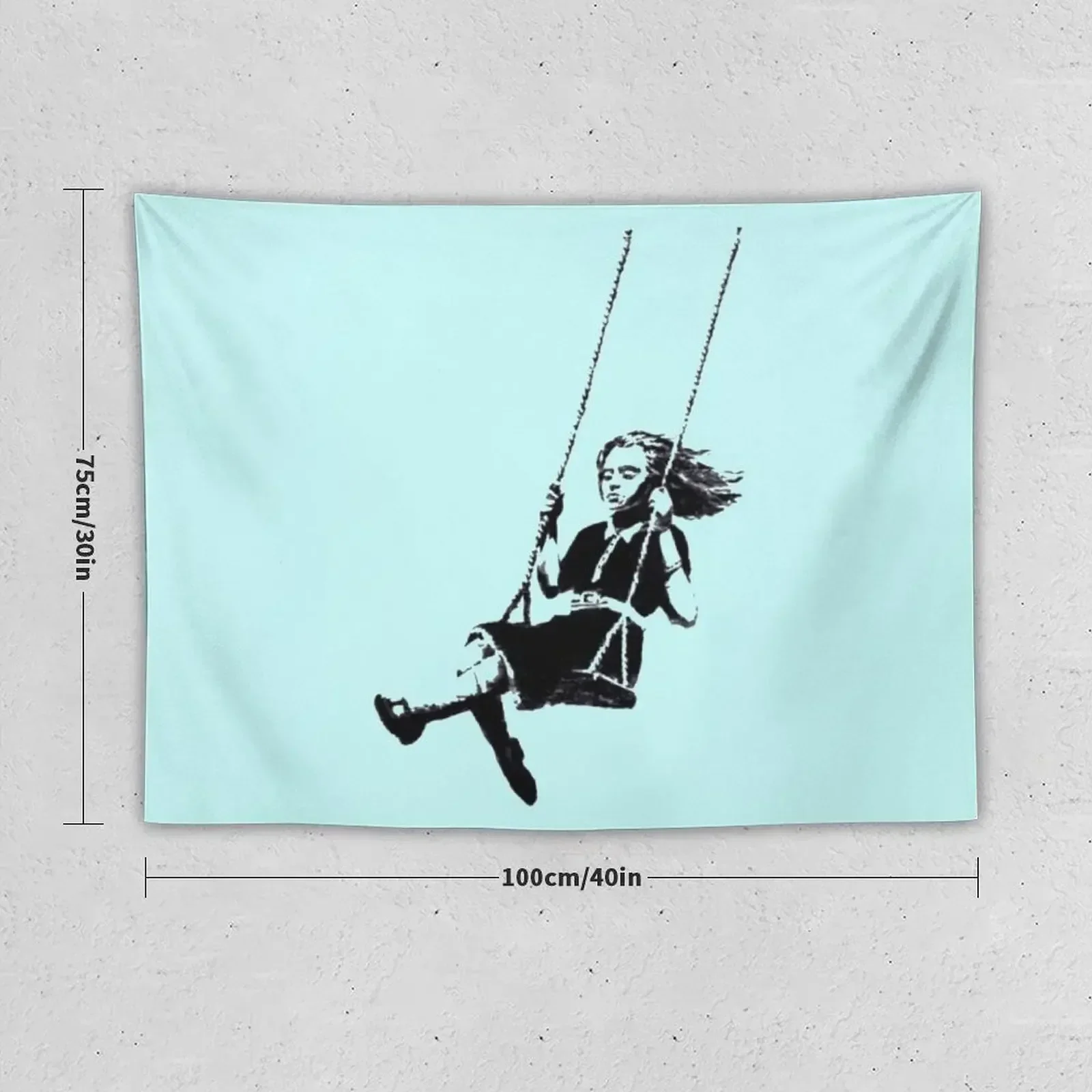 Girl on Swing Tapestry Decoration Bedroom Decorative Paintings Wall Carpet Tapestry