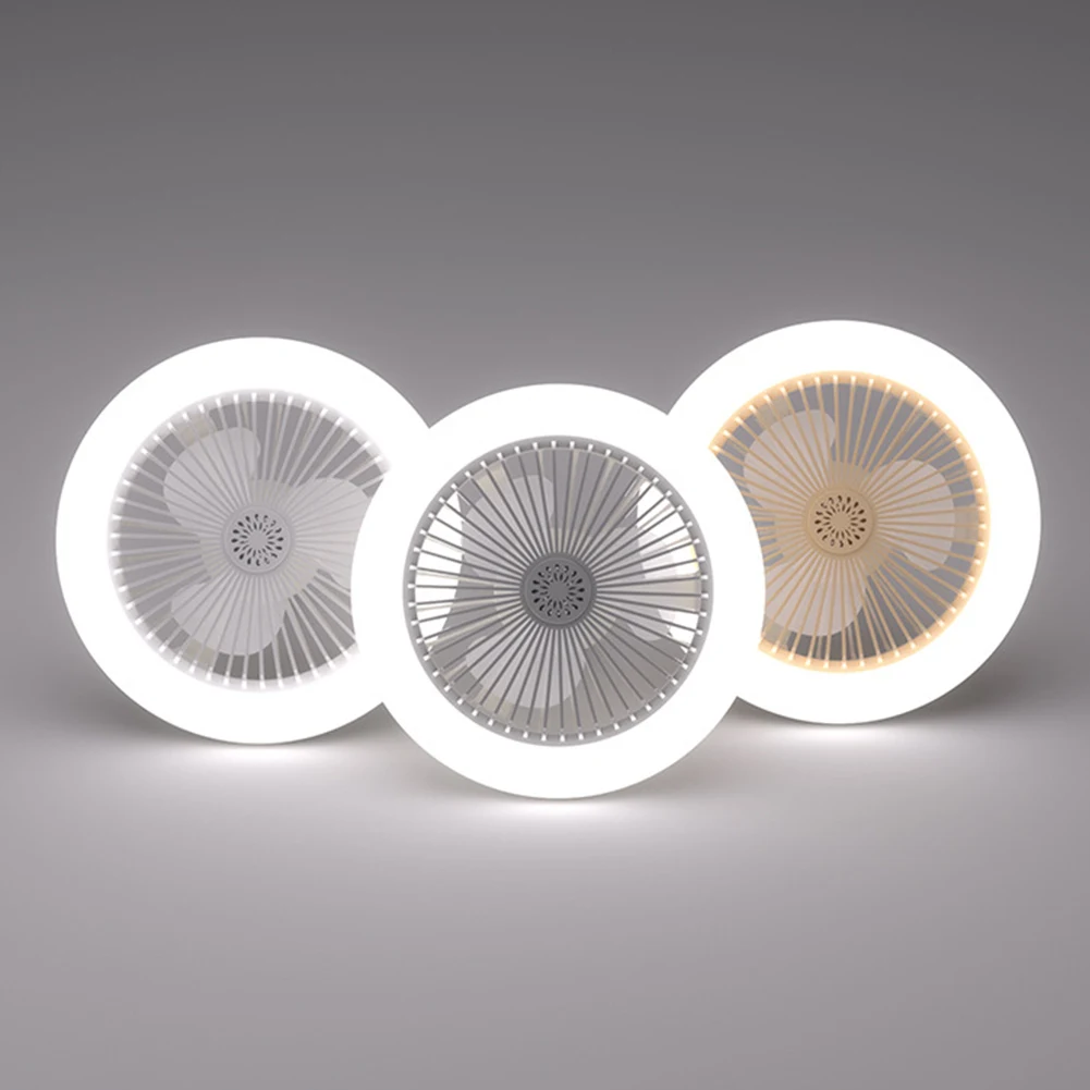 E26/E27 Socket Ceiling Fans with Lights 3 Color Dimmable 50W LED Ceiling Fan Light 3 Speeds Indoor Ceiling Fan 3000K/4000K/6000K