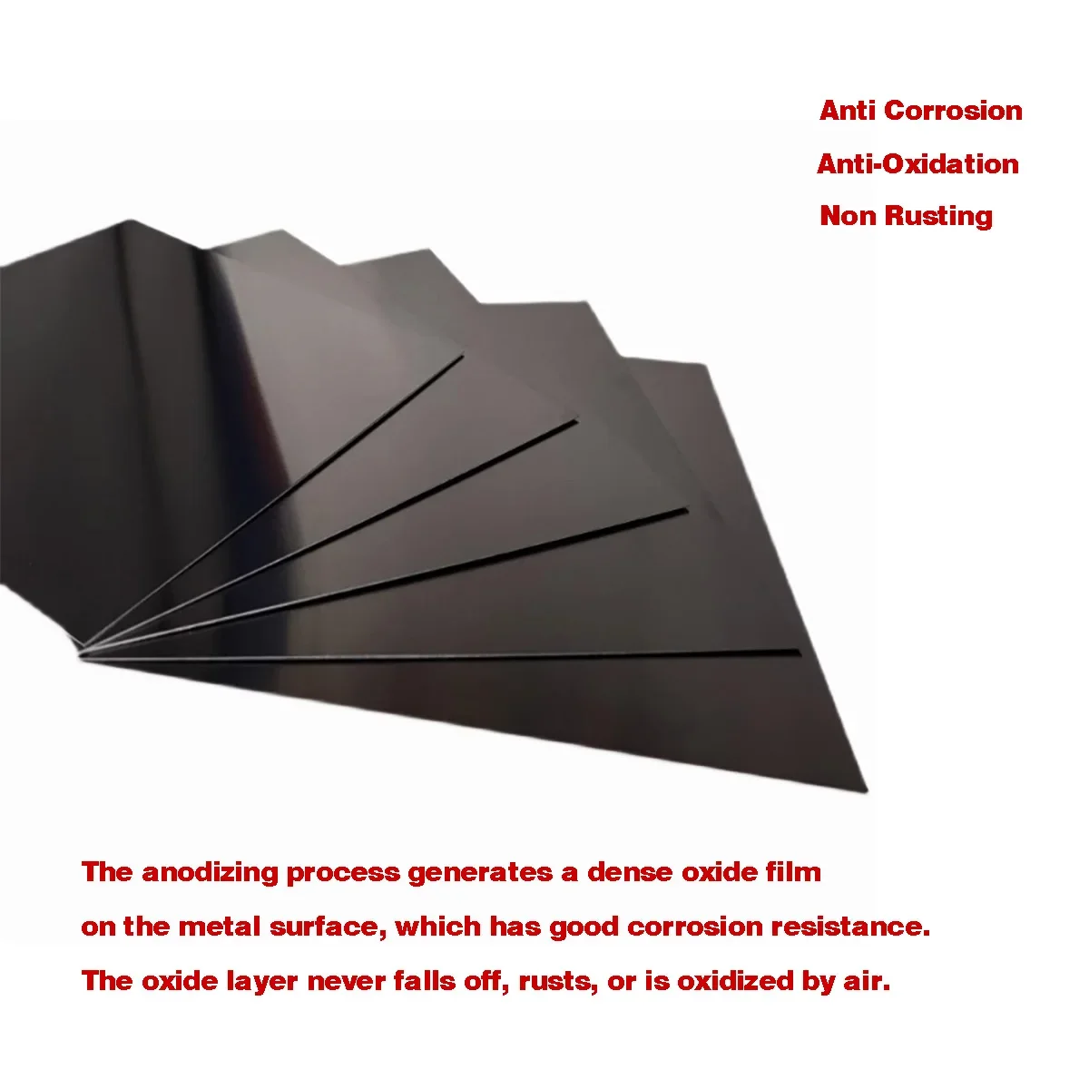 5052 Aluminum Sheet Black Sandblasted Surface Anodized Aluminum Alloy Plate  100x100 200x200 200x300 300x300mm