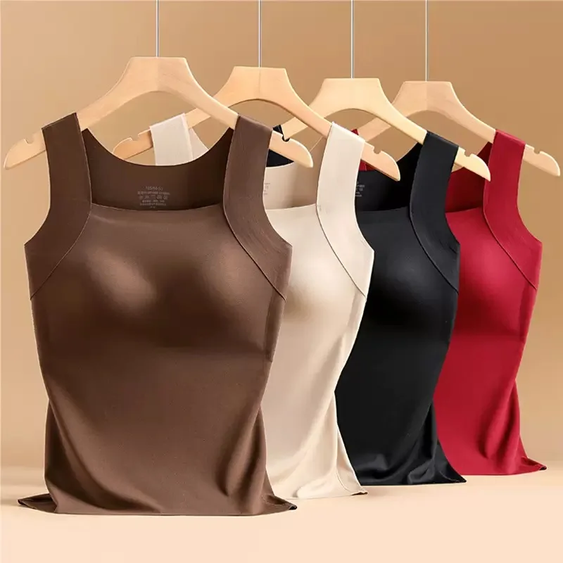 German Fleece Thermal Underwear High-Quality Autumn Winter Base Layer Warm Top Bra-Free Comfortable Undergarment