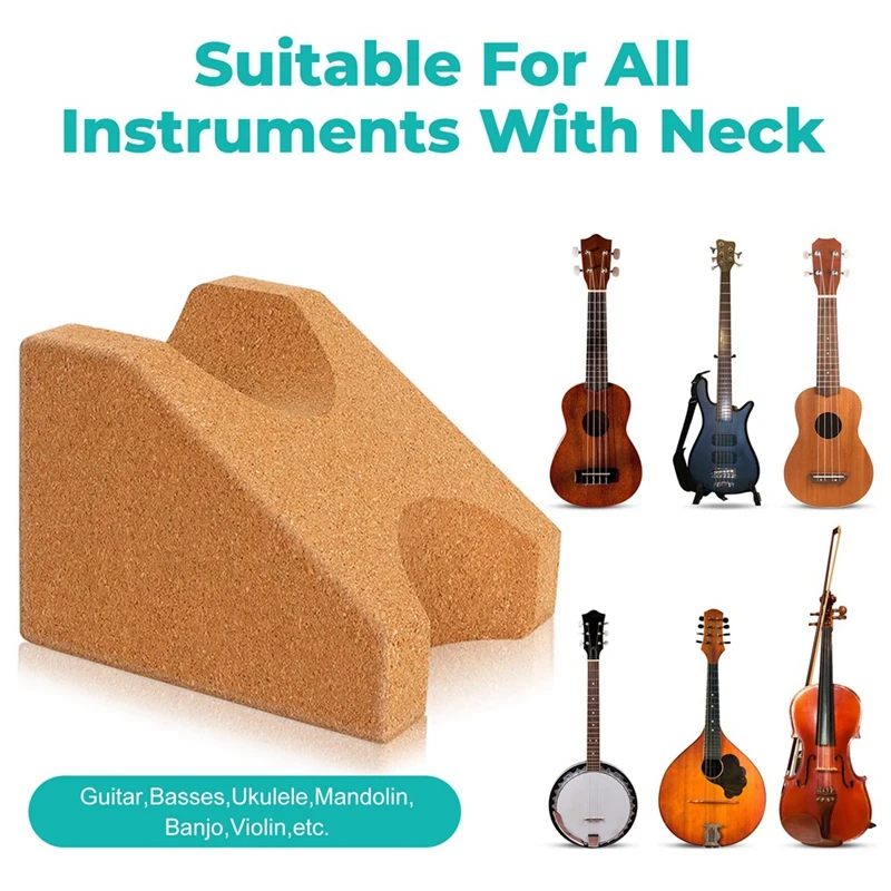Reposapiés de guitarra de corcho, almohada de soporte de cuna de cuello de guitarra, accesorios de guitarra para reparación, mantenimiento, limpieza-A68X