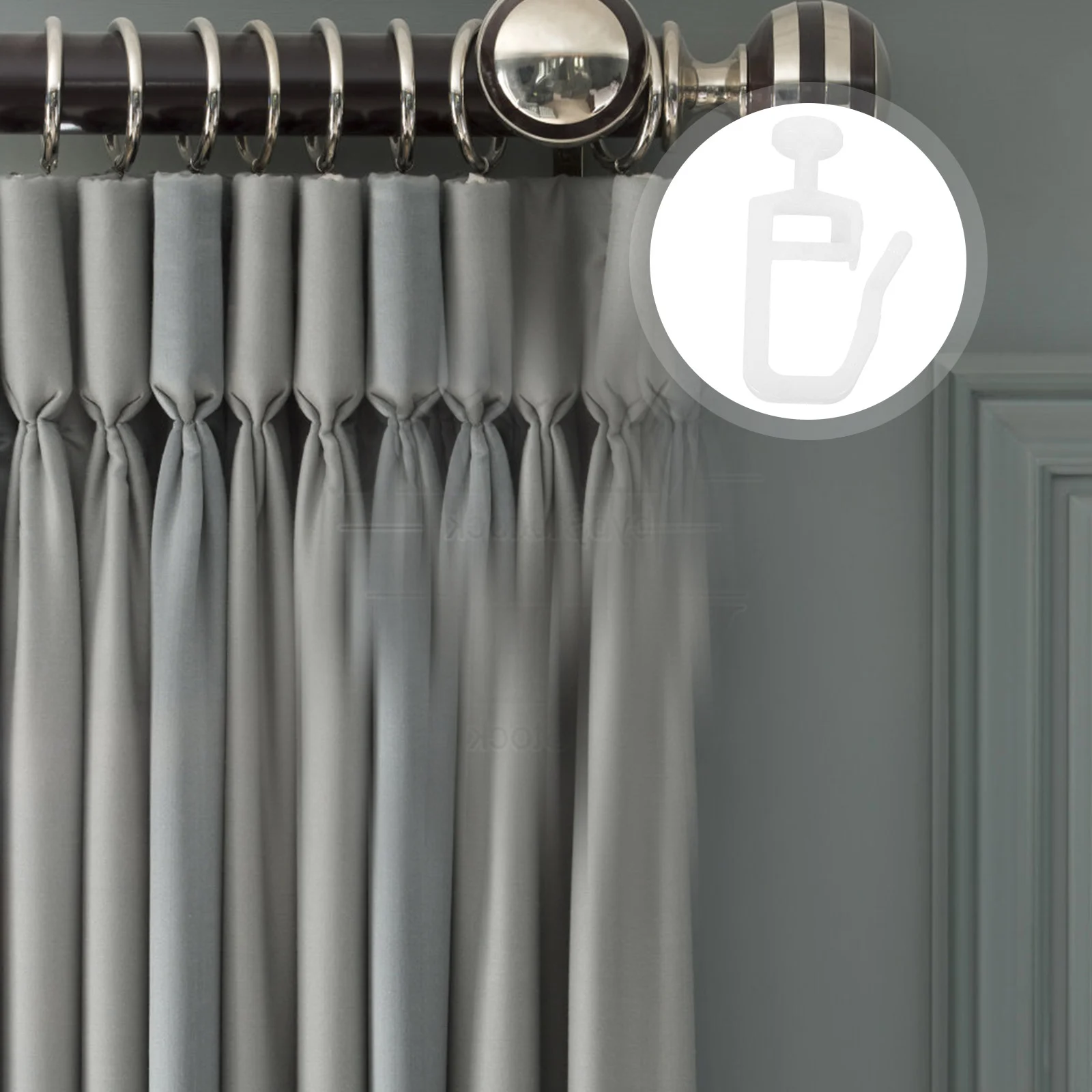 50 Pcs Double Curtain Track Pulley Walker Home Accessory Accessories Adjustable