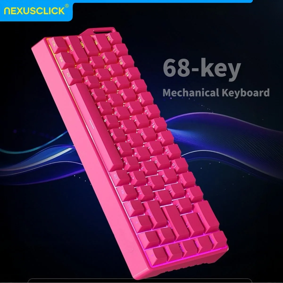 NexusClick K68 Magnetic Switch Mechanical Keyboard 8000Hz Low Latency FPS Gaming Keyboard Customizable Hot-Swap E-Sport Gamer