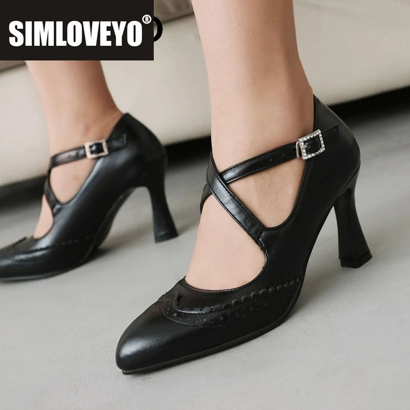 

SIMLOVEYO Брендовые женские туфли-лодочки с острым носком, стеклянные туфли на высоком каблуке 8 см, большой размер 42 43, офисные женские туфли на мелком каблуке