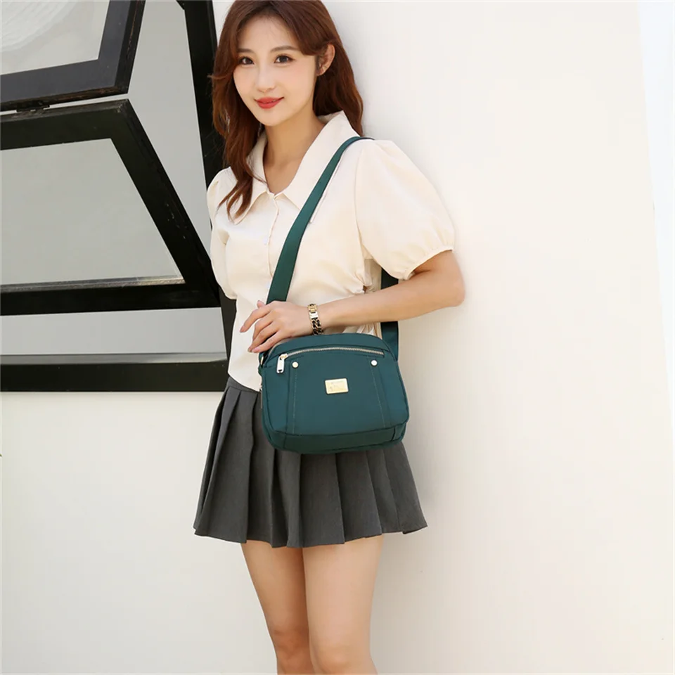 School Backpack For Teenage Women Backpacks Nylon Waterproof Female Casual Shoulder Crossbody Bag