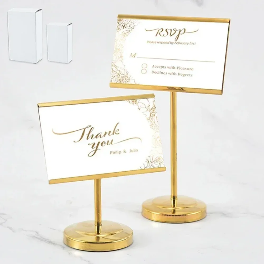 High End Hotel Buffet Label Rack Price Tag Display Stand Food Sign Holder Desk Sign Stand Name Card Clip Wine Info Display Stand