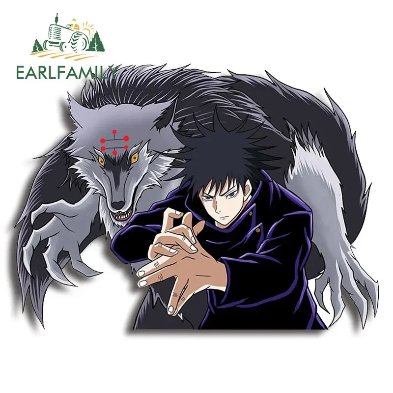 

EARLFAMILY 13 см x 9,5 см автомобильные наклейки для Fushiguro Megumi Peeker виниловые аниме водонепроницаемые наклейки JDM креативные автомобильные аксессуары