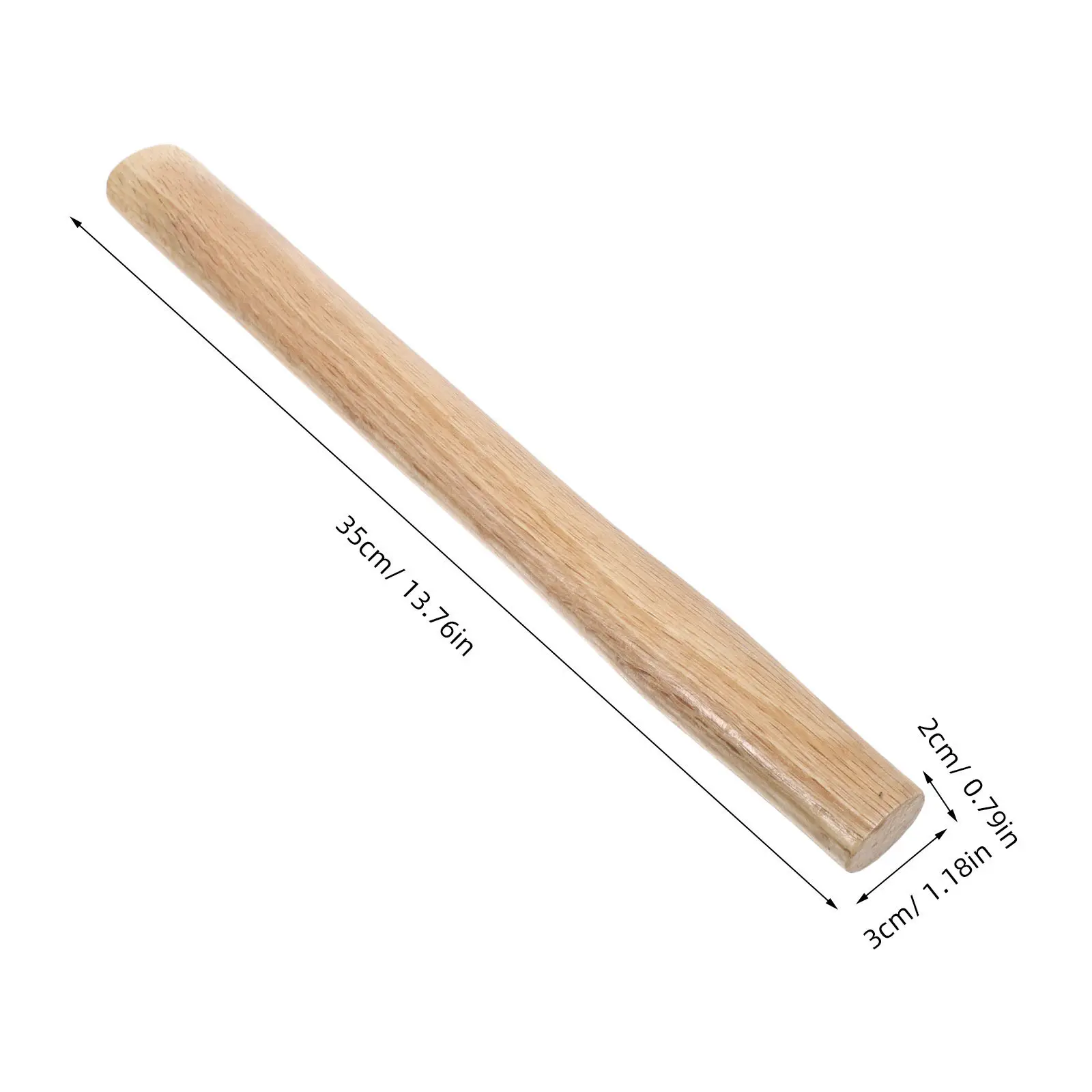4Pcs Replacement Wooden Hammer Handles Ergonomic Solid Wood Handles for Sledge Ball Peen Hammer Repair Tools Wooden Tool Parts
