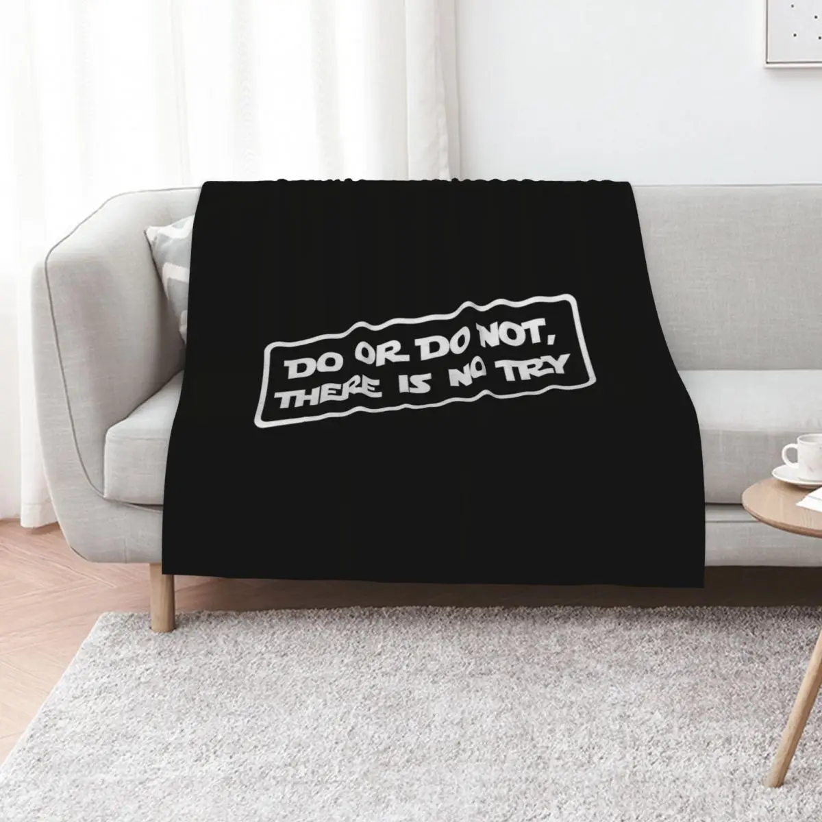 Do or do not, there is no try... (White) Throw Blanket Heavy bed plaid Luxury Hairys Summer Baby Blankets