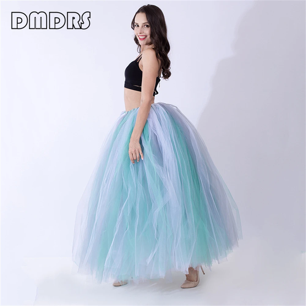 Lace-Up Waist Ball Gown Tutu Skirt For Women Many Colors Over Skirt Plus Size Tiered Multi Layers Fluffy Prom Dress Party Train