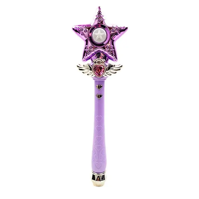 

Magic Wand For Kids LED Cute Star Wand Toy Fairy Wand Sparkling Costume Wand With Light And Music Angel Wand Sticks For