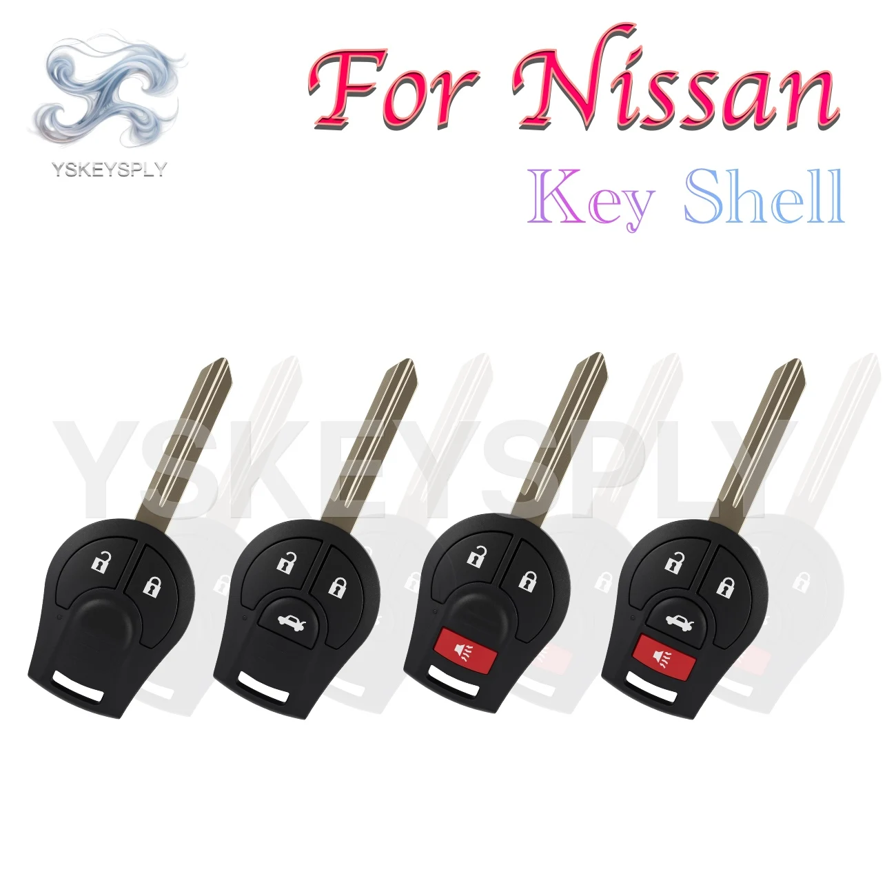 

For Nissan Sylphy Qashqai Tiida Lannia Sunny Sentra Altima Juke Cube Rogue Micra Maxima Smart Key Case Cover Replacement Shell