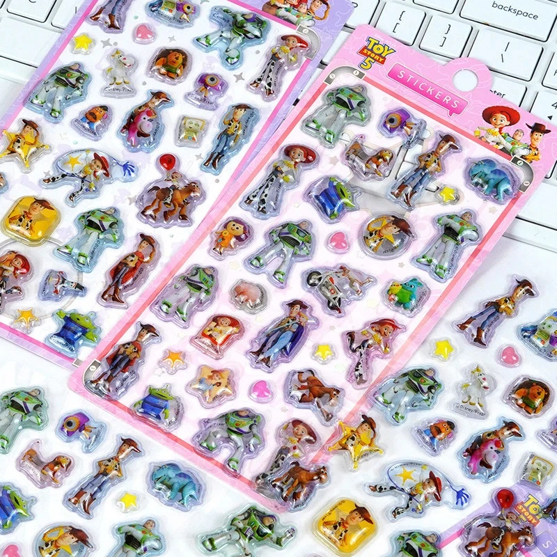 1/2pcs Kawaii Japanese 3d Embossed Sticker Diy Mobile Phone Decoration Cartoon Student Account Stationery Sticker Crystal Sticke view 5