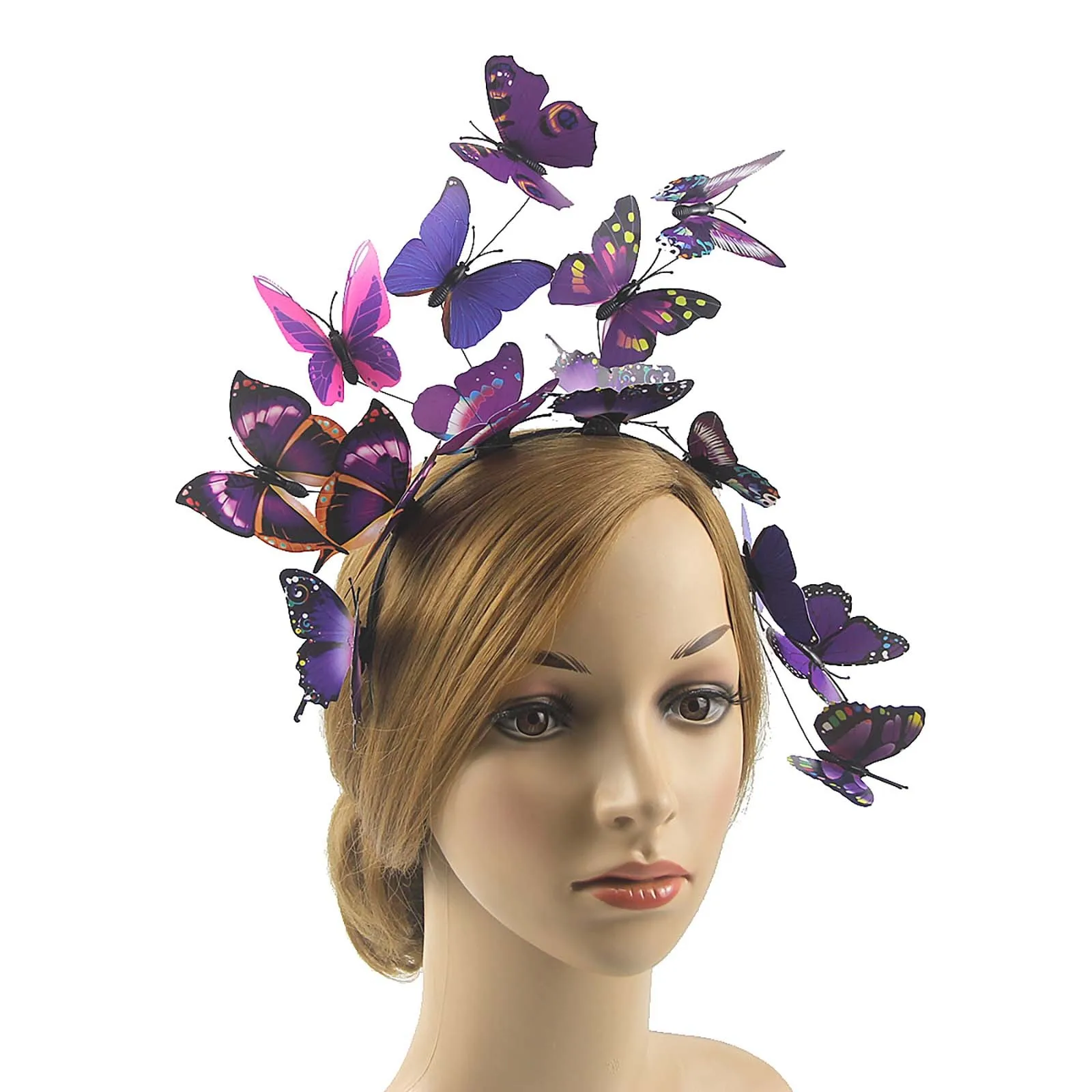 New Butterfly Fascinator Hat Festival Costume Butterfly Headband Women Bride Butterfly Photo Hair Hoop Hair For Women Girls