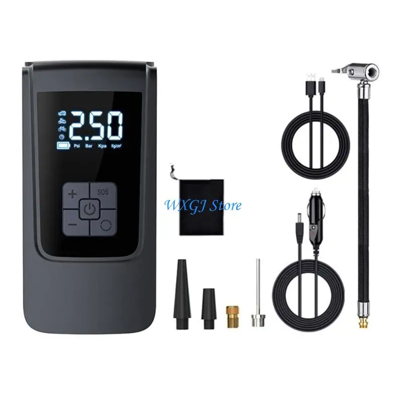 

37JE Tire Inflator Portable Air Compressor Air Pump for Car Tires with Tire Pressure Gauges (150PSI) Tire Inflator for Car