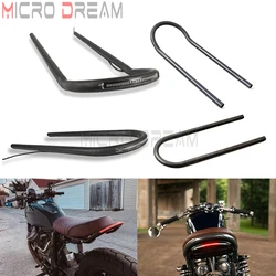 Steel Cafe Racer 7/8'' Tube Rear Seat Frame Hoop Loop W/ LED Light Universal For Harley Yamaha Honda Suzuki Kawasaki Ducati BMW