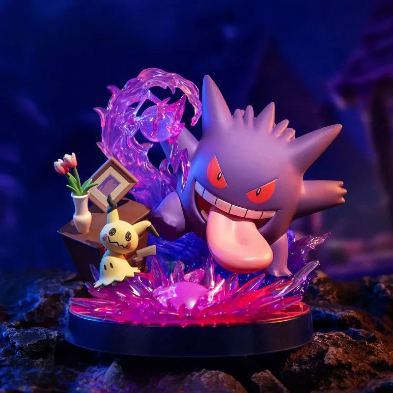kawaii-pokemon-gengar-mimikyu-figure-anime-scene-statue-collectible-toys-cartoon-model-desktop-decoration-perfect-gifts-for-fans