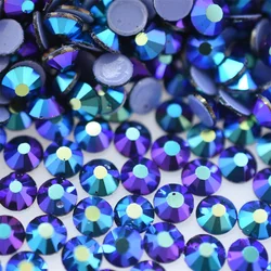 Hotfix Glass Glitter Jet AB Black Iron On Crystal Flatback Rhinestone Nail Art Decorations Craft Phone Case DIY Y2K Accessories
