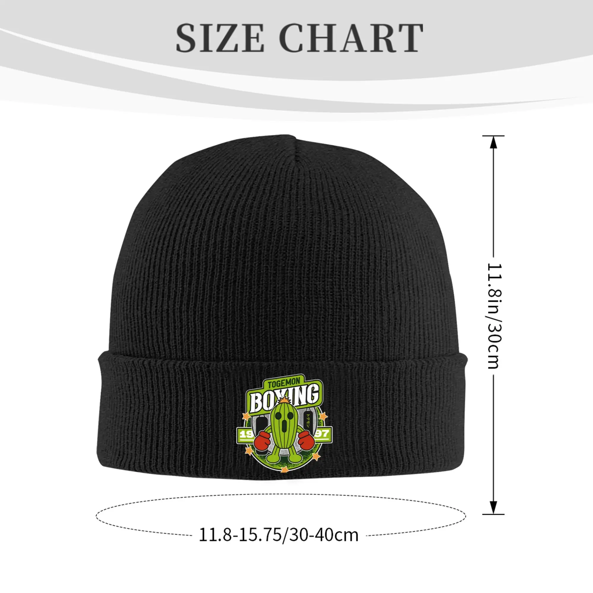 Togemon Boxing Digital Monster Digimon Knitted Caps Women's Men's Skullies Beanies Winter Hats Acrylic  Casual Melon Cap