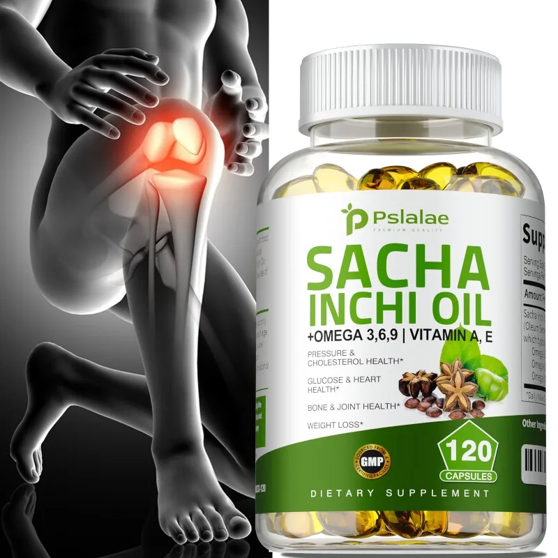 Sacha Inchi Oil Supplement - Helps Lower Cholesterol,Relieves Inflammation,Promotes Heart,Brain and Joint Health,Boosts Immunity