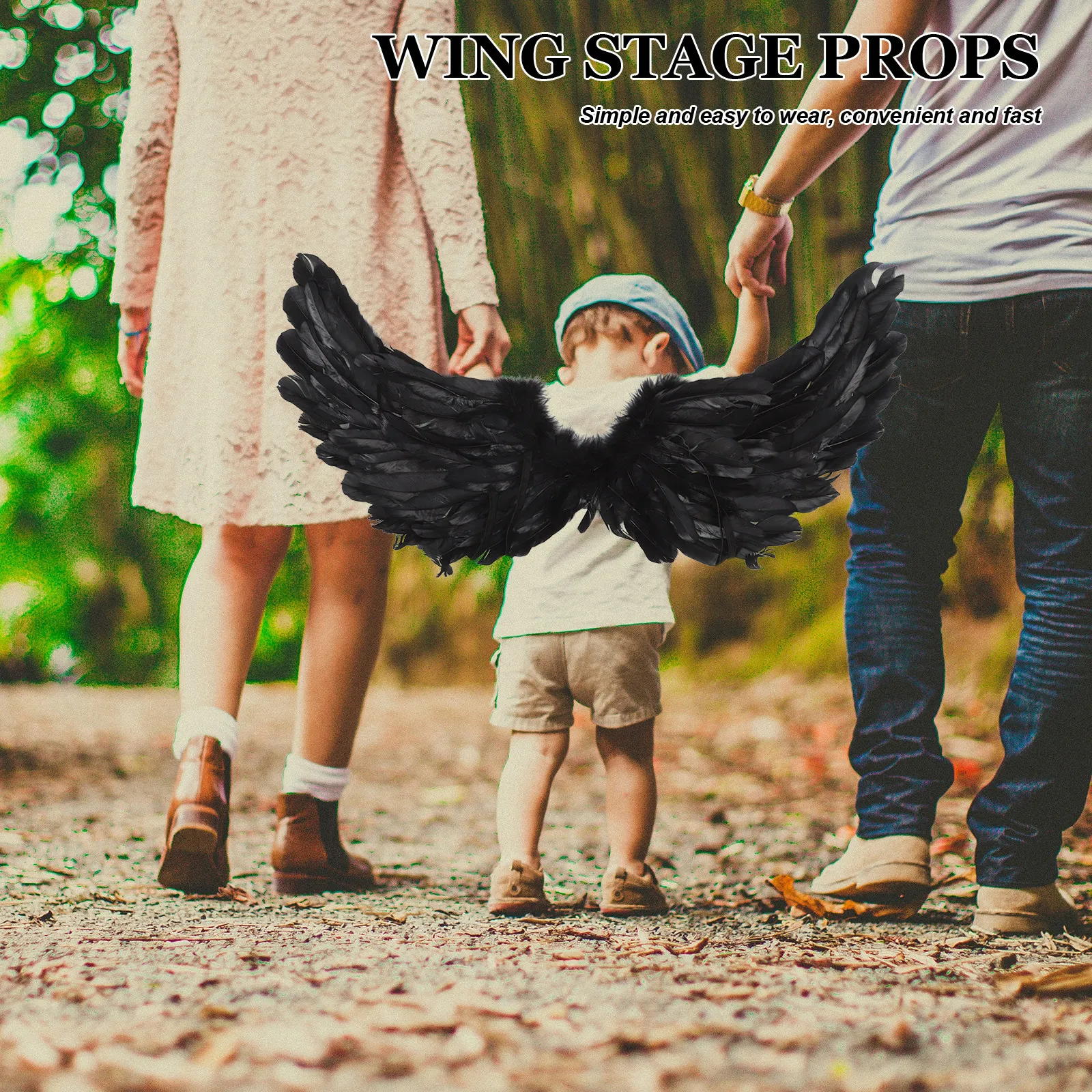 

Костюм с крыльями ангела, легкий, удобный, из безопасного материала, реквизит для фотосессий, аксессуары для косплея, вечеринок, выступлений, крылья феи для девочек