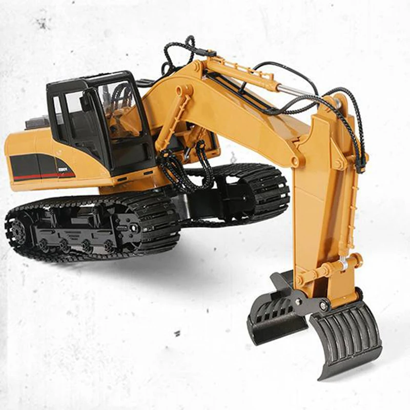 Best-Metal 570 Simulation Claw Gripper Pickup Hand For Huina 570 1570 Excavator Toys 1/14 16 Channel RC Car Parts,Black