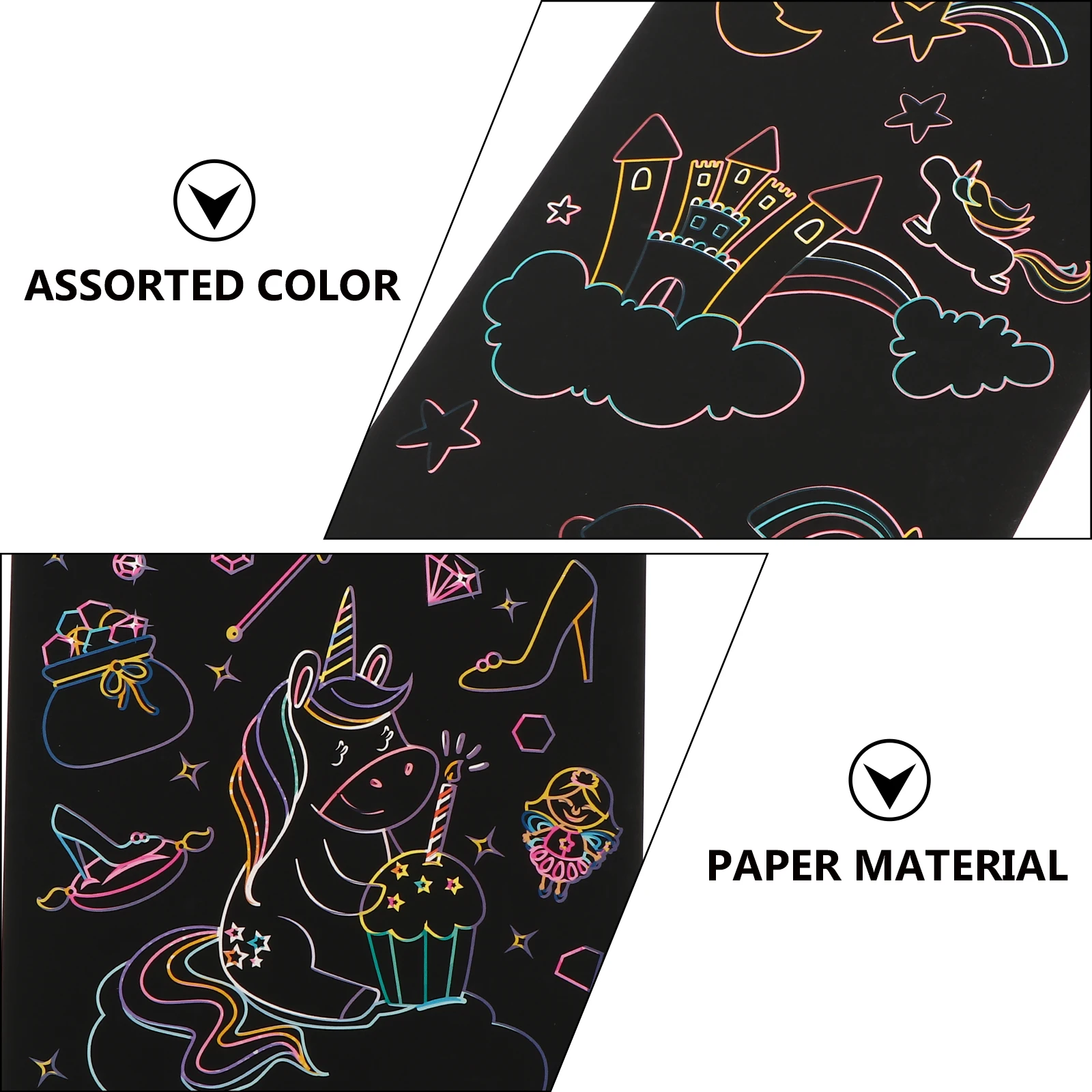 

Unicorn Scratch Painting Kids Drawing Kit Activities Graffiti Craft Paper Child