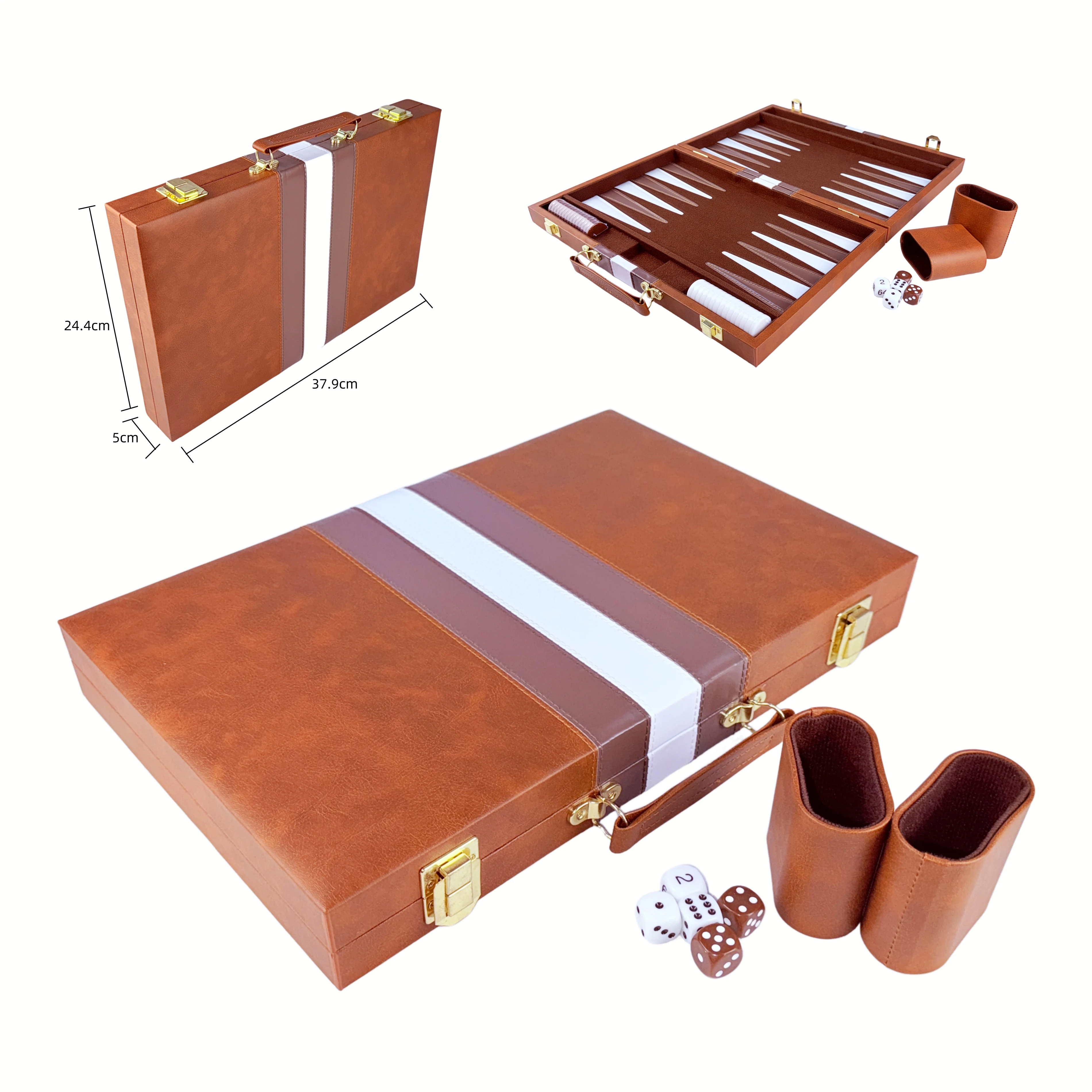 

Luxury Foldable Portable Handheld Children's Travel Chess & Backgammon Board