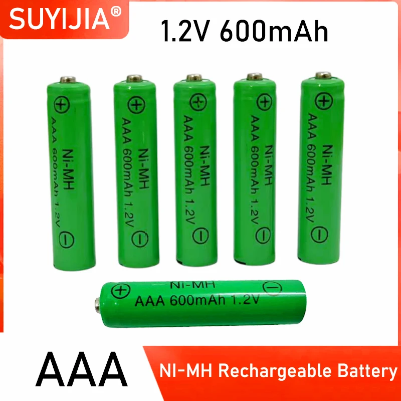 

1.2V AAA 600mAh NiMH Rechargeable Battery for Electric Remote Control Car Toys RC Usage Long-Lasting High-Quality AAABatteries