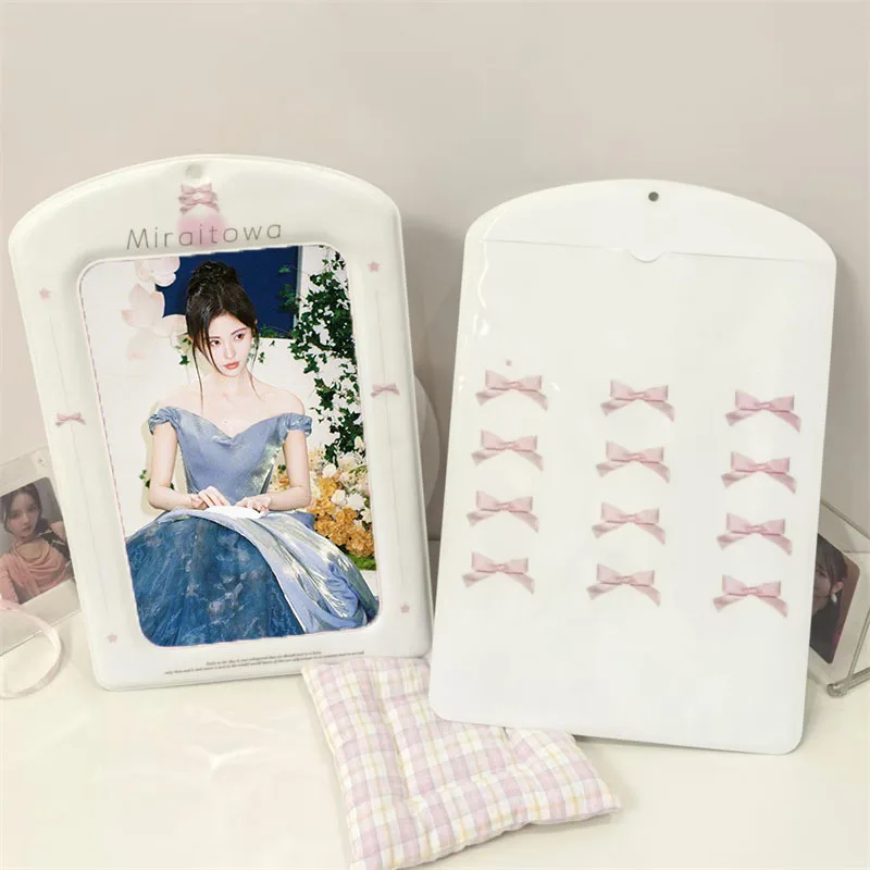 Kpop Bow Album LOMO Card Card Holder Card Case Aidou Card Organizer Card Holder Photo Display Frame Pendant Card Holder