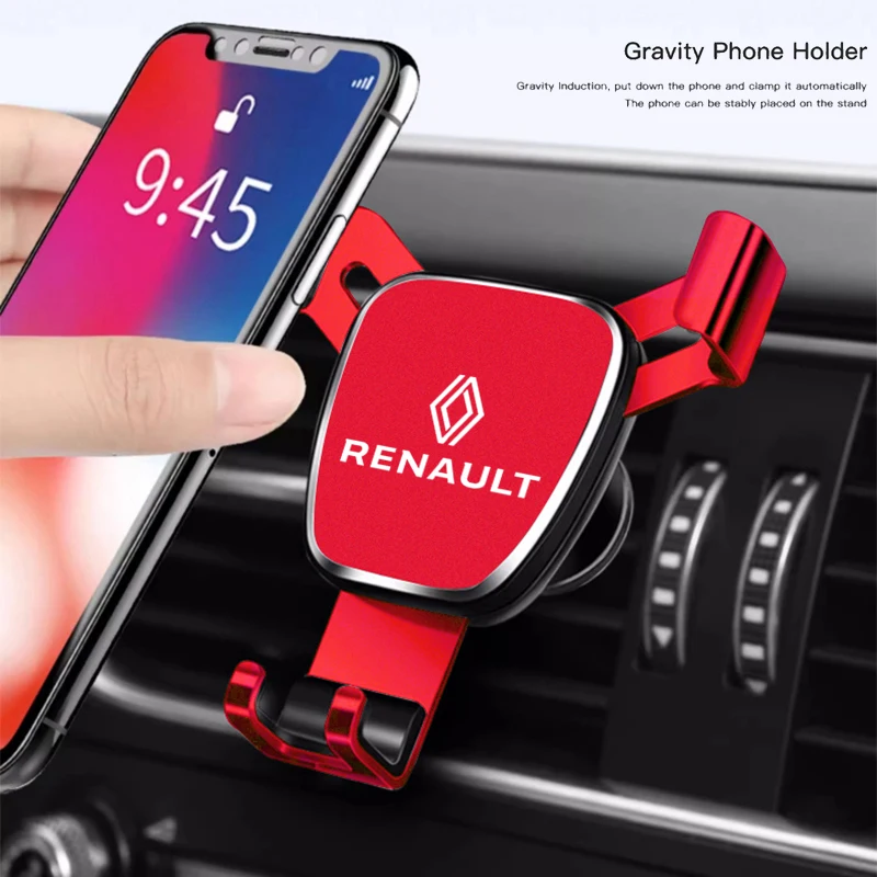 1Pcs Gravity Phone Holder Car Air Vent GPS Stand Accessories For Renault Megane Clio Koleos Espace QM6 Kadjar Captur Scenic ZOE