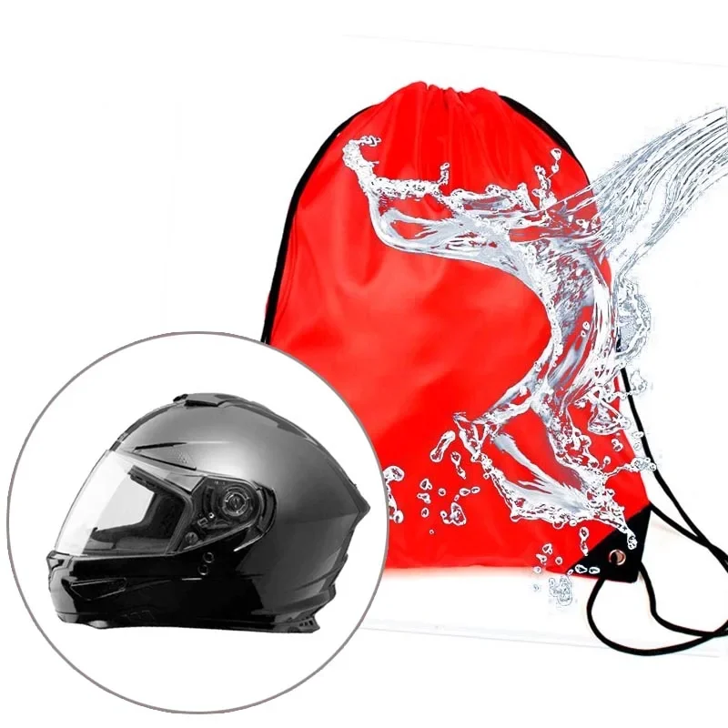 Rainproof Draw pocket For Motorcycle Scooter Moped Helmet Lid Protect Bag Basketball Bag 47x45cm