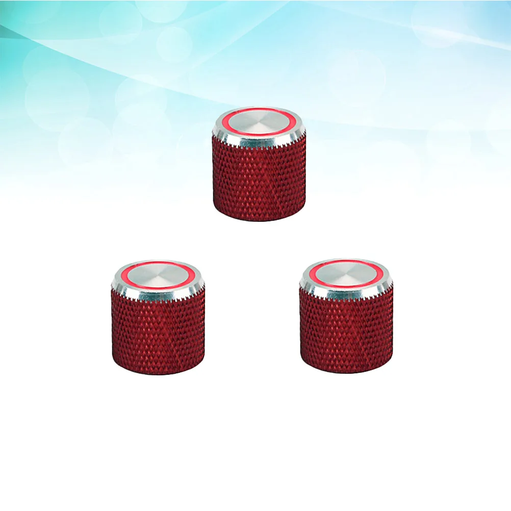 

3Pcs Guitar Control Knobs Metal Volume Tone Speed Replacement Caps for Electric Guitar Durable Parts Set Control Knobs Cap