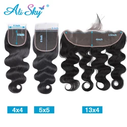 20 22inch 13x4 Body Wave Lace Frontal 4x4 5x5 Transparent Lace Closure Brazilian Remy Hair 100% Human Hair Cheap Soft Preplucked