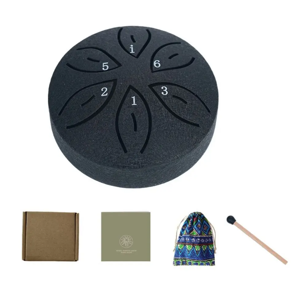 

6-Tone Steel Tongue Drum Set Multicolour 3 Inch Ethereal Drum Storage Bag Portable Meditation Drum Adults/Teens