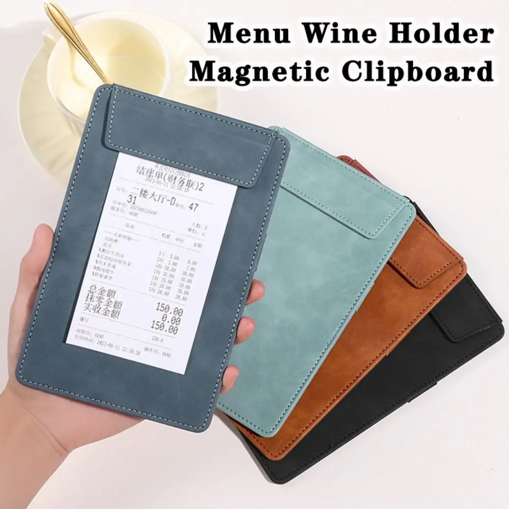 

1pc Durable Suede Menu Wine Holder PU Leather A4/A5/A6/A7/B5 File Folder with Pen Insert Writing Pad School Office