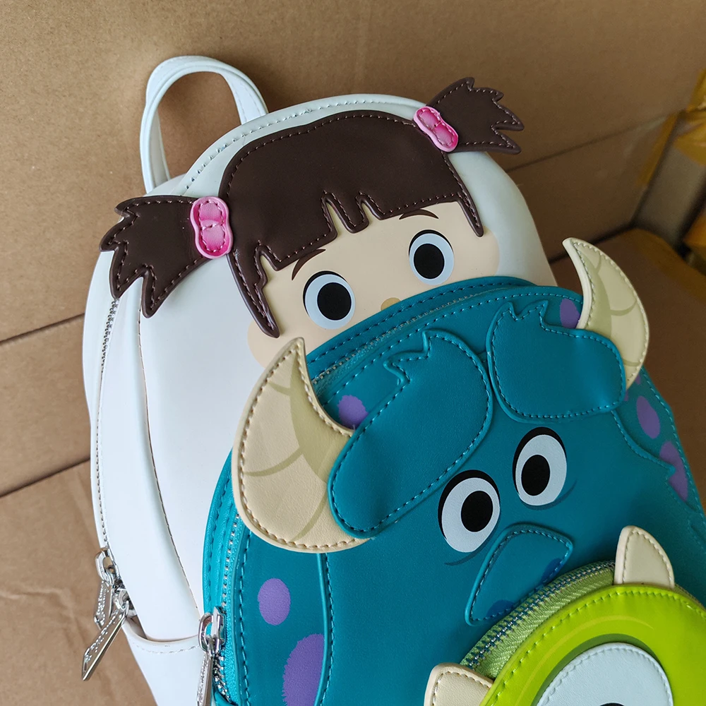 Genuine Disney Loungefly Toy Story Alien Sullivan Cartoon Summer Travel Backpack Double Shoulder Backpack Girlfriend Kids Gift