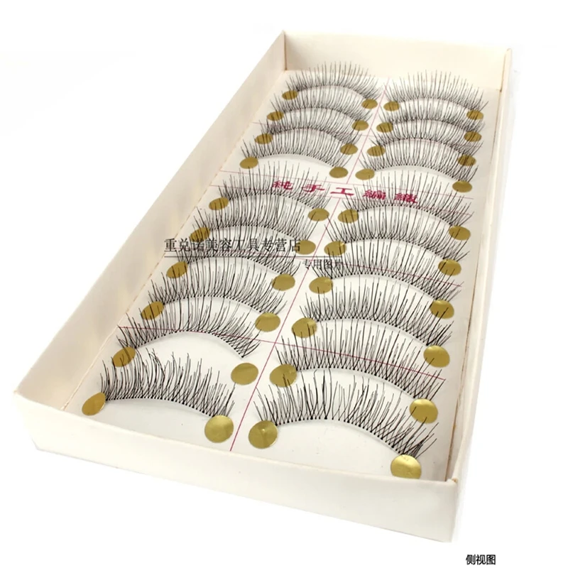 10Pairs Makeup Handmade Natural Fashion Long False Eyelashes Eye Lashes