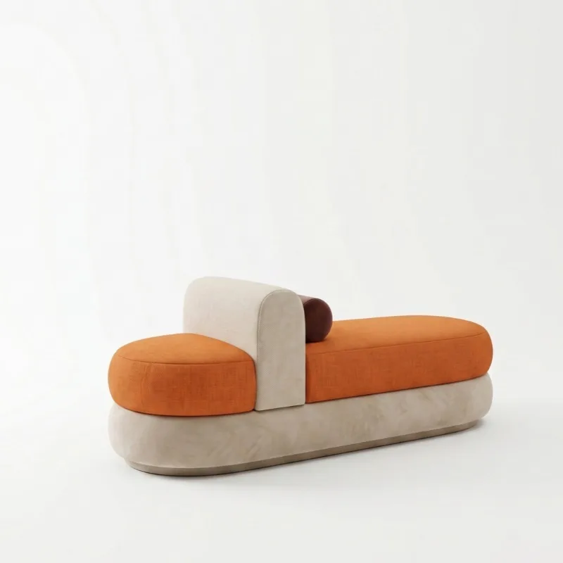 Italian sofa bench bedroom bedside stool cloakroom stool living room Internet celebrity chaise longue clothing store shoe changi