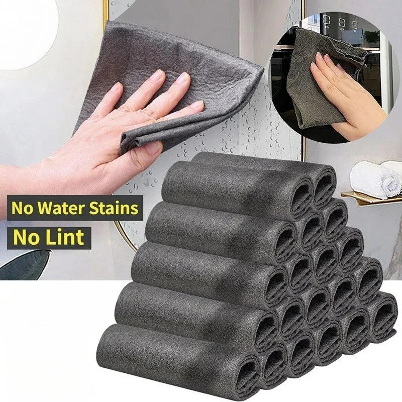 Thicker Magic Cleaning Cloth No Watermark No Trace Clean Rag  Microfiber Wash Reusable Dried Wiping Window Glass Kitchen Towel