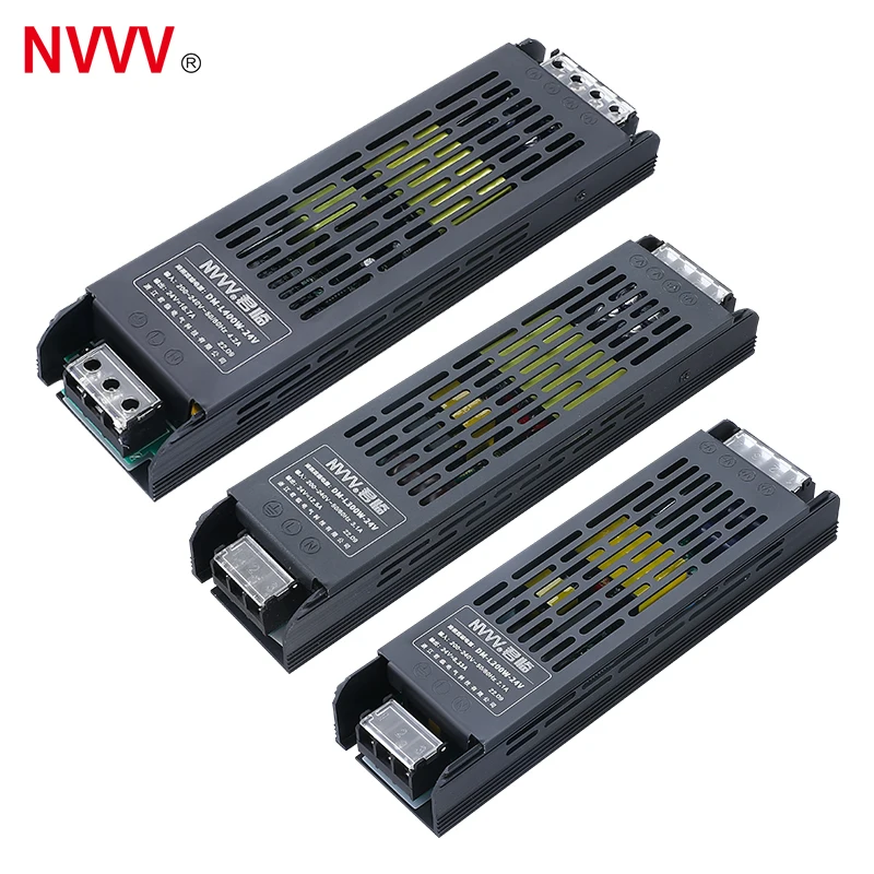 LS Series Ultra Thin LED Power Supply 12V DC Power Supply 24V 60W 100W 200W 300W 400W 220V AC To DC Lighting Transformers