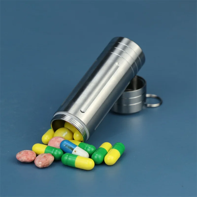 Travel Outdoor Medicine Storage Container Waterproof Pill Box Portable Sealed Capsule Camping Firstaid Pendant Bottle Necklace