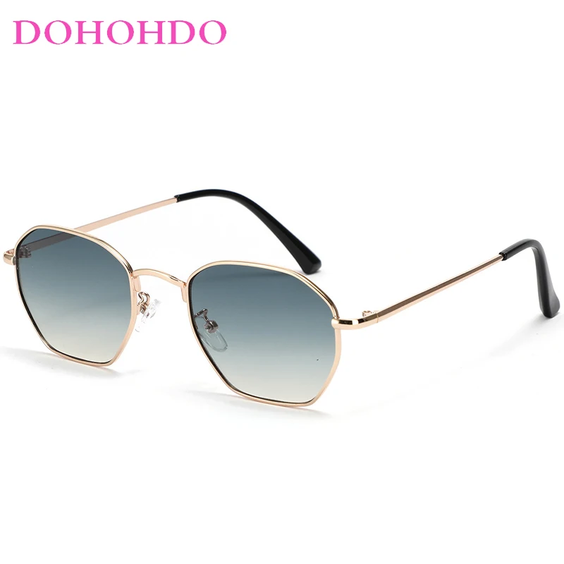 DOHOHDO Polygon Metal Luxury Sunglasses For Women Men 2024 Sun Glasses Classic Vintage UV400 Outdoor Shades Lentes de sol mujer